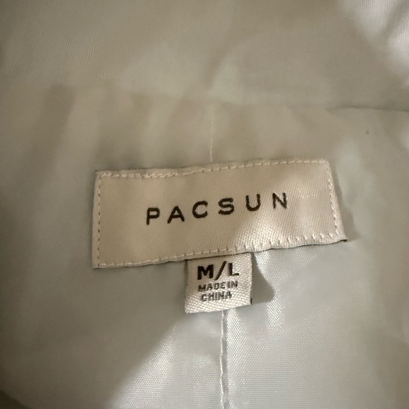 PacSun Two-Tone Sky Blue Cropped Bomber Jacket - Picture 6 of 6